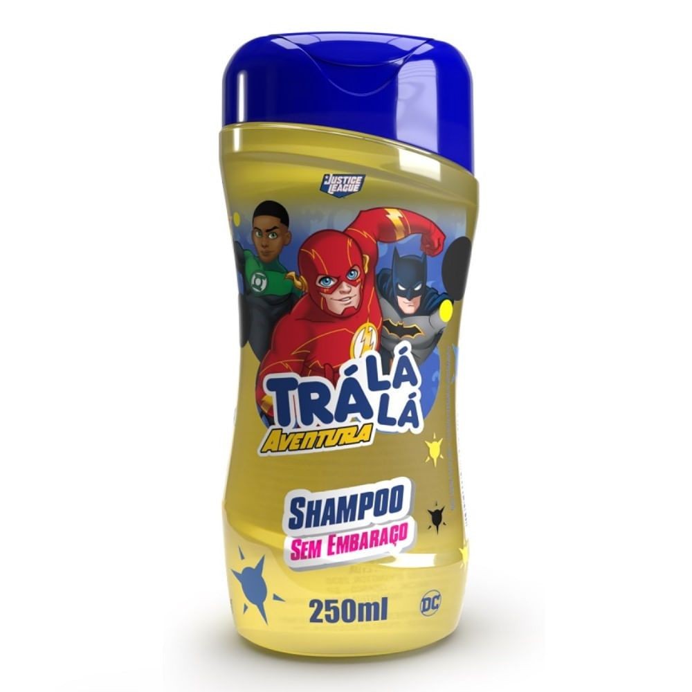 Shampoo Trá Lá Lá Aventura Liga da Justiça Sem Embaraço 250ml - Mom & Baby