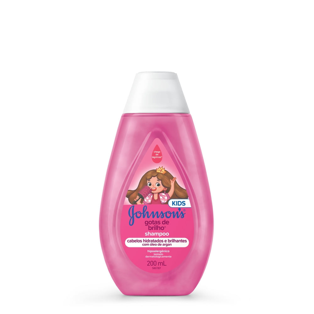 Shampoo Hidratante Infantil Johnson'S Kids Gotas de Brilho 200ml - Mom & Baby
