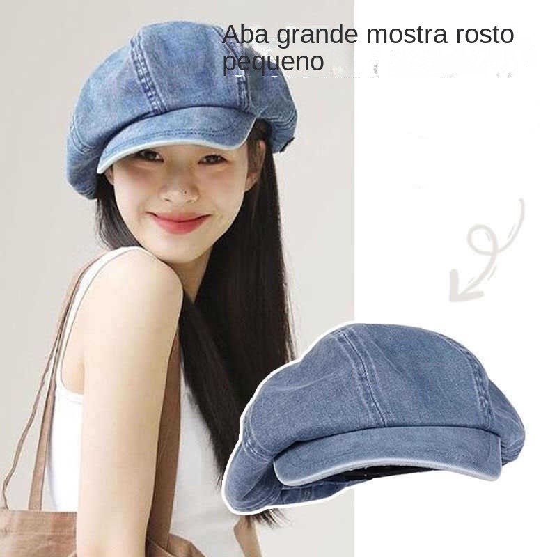 Boina Jeans Vintage Ao Ar Livre Casual Chapéu De Sol KJ2491