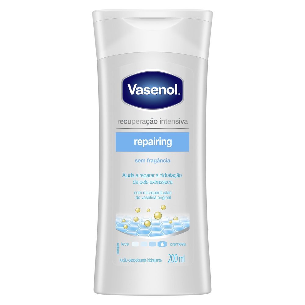 Loção Desodorante Hidratante Vasenol Recuperação Intensiva Reparadora 200ml - Beauty