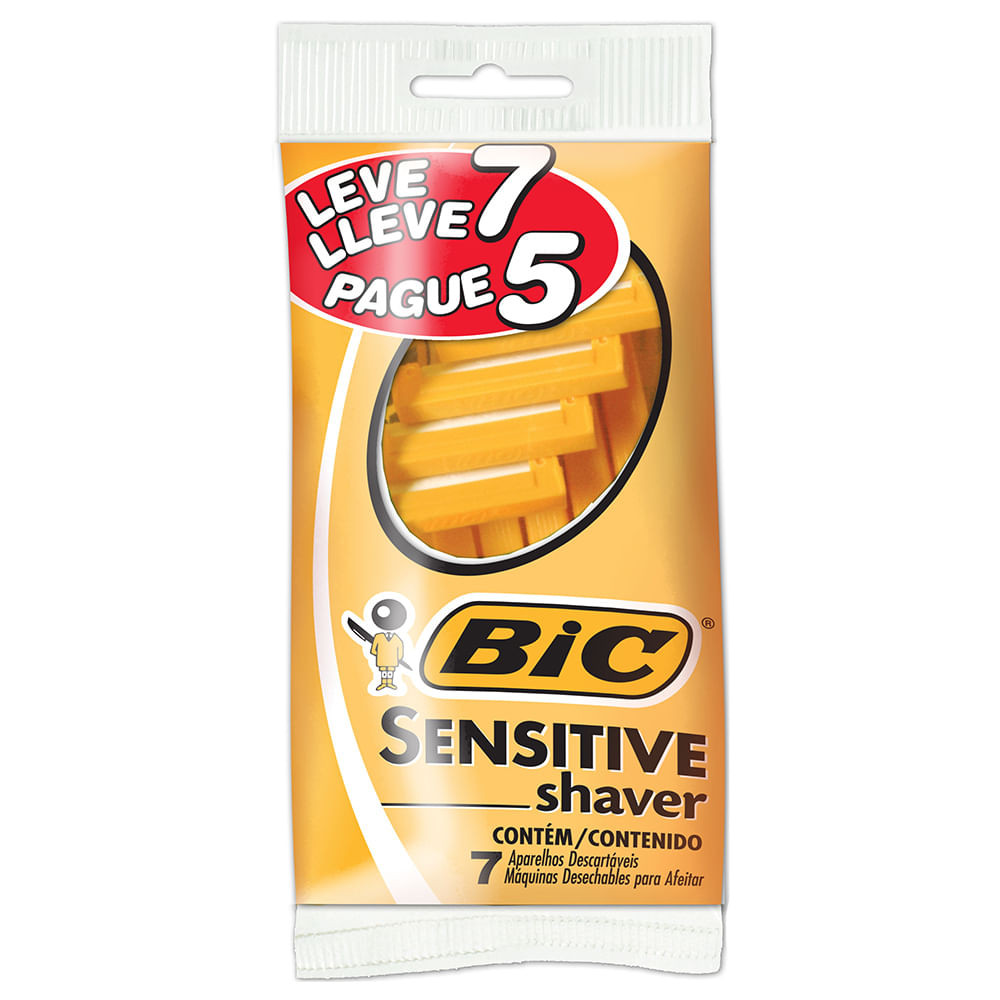 Aparelho de Barbear Bic Sensitive Shaver Leve 7 Pague 5 - Beauty