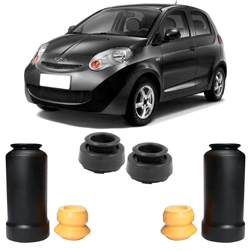 Par de Kit Coxim dos Amortecedores Dianteiros Chery Face 2010 até 2015 Chery S-18 S18