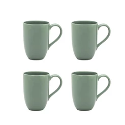 Jogo de 4 canecas 350ml Oxford Flat Matcha e Samambaia