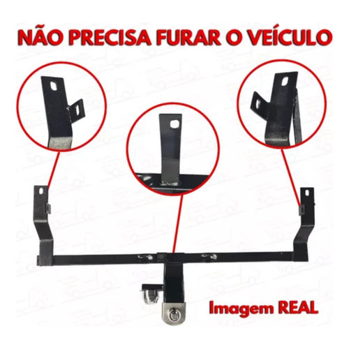 Engate Reboque Sandero Stepway 2008 2009 2010 2011 2012 2013 — imagem 2 de 2