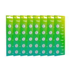Kit 40 Bateria Pilha Moeda Cr1620 8 Cartela 3v Relógio Elgin