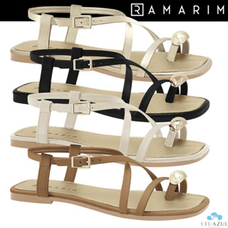 Rasteira Ramarim Feminina Dedo Detalhe Metálico Dourado em Oferta na Shopee