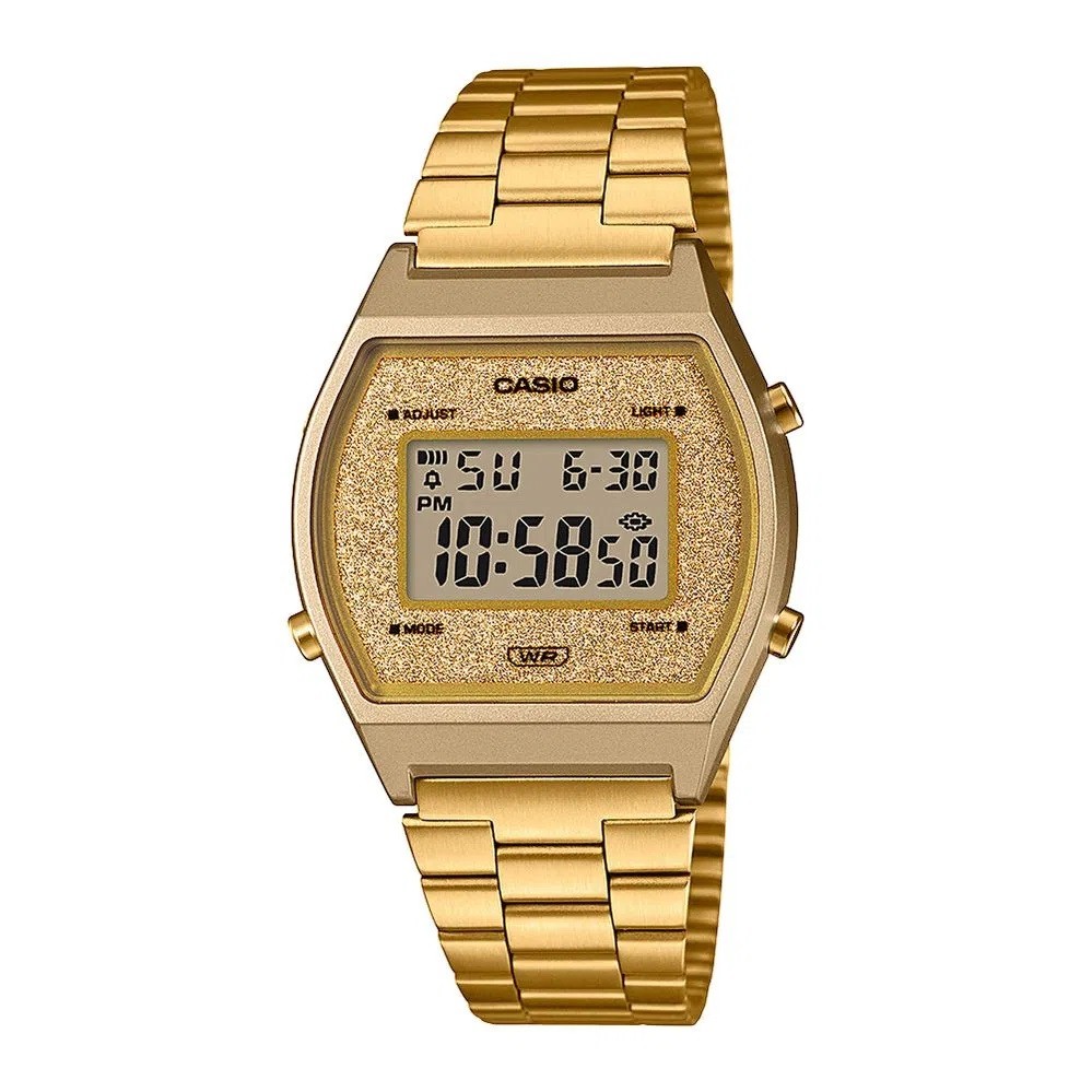 Relógio Casio Vintage Glitter B640WGG-9DF Dourado Feminino