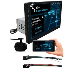 Multimídia MP5 9" Traseira 1 Din H-Tech HT-9002CA Android Auto CarPlay + Câmera de Ré
