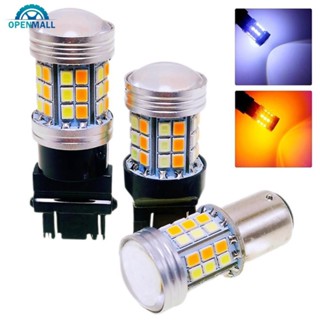 OPENMALL 1Pc 1157 BAY15D/7443 T20/3157 T25 2835 45SMD LED Dual Color Car DRL Turn Signal Luz Reversa Indicador De Largur em Oferta na Shopee