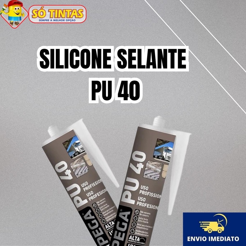 Kit com 3 Selantes Silicone PU 40 Branco Uso Profissional (Extra Forte) 400g 280ml - Unipega · foto 2