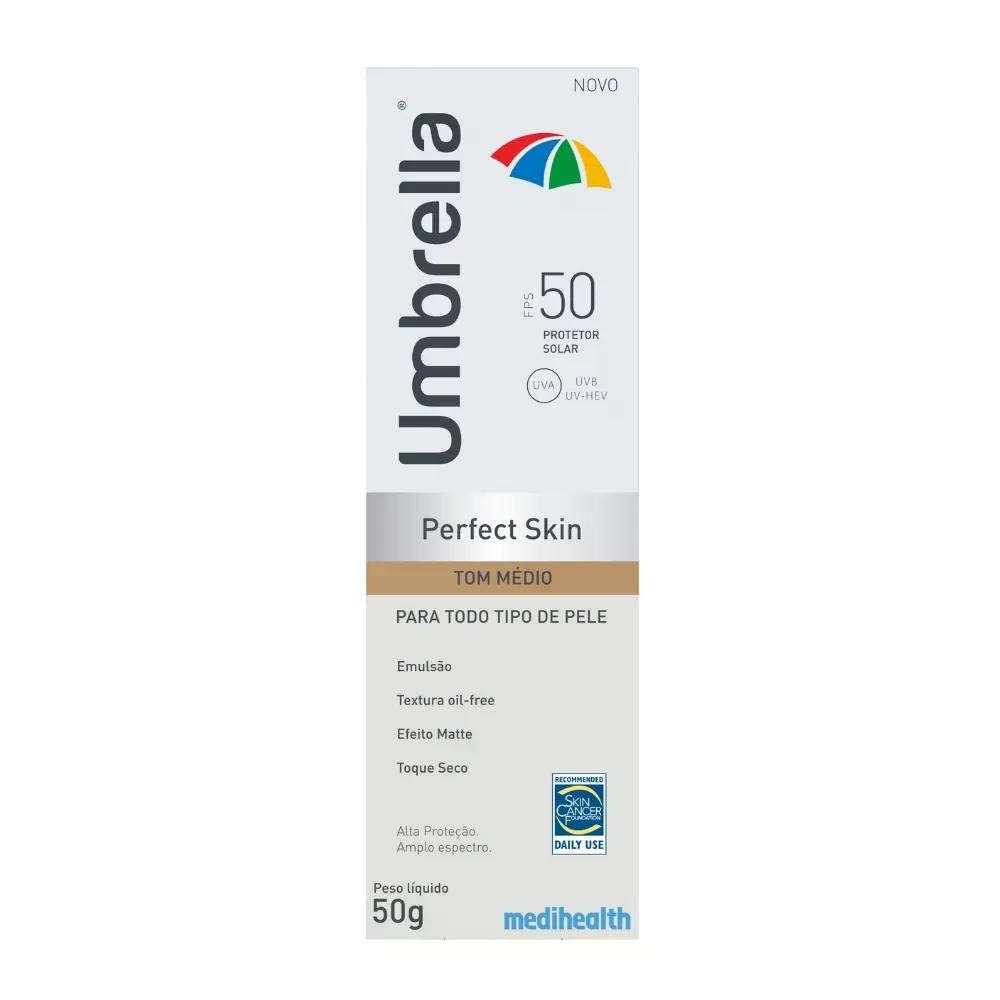 Protetor Solar Umbrella Perfect Skin Tom Medio Fps50 50g em Oferta na Shopee