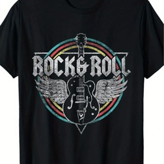 Bonito Camiseta Moda Estampa Guitarra De Rock,Camisa Unissex 100% Algodão Top Rua De Alta Qualidade em Oferta na Shopee