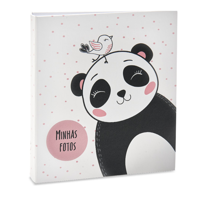 Álbum de Fotografia Infantil/Bebê Para Menino/Menina 300 Fotos 10x15 Rebites Ical - Estampados Urso/Panda/Princesa/Dino