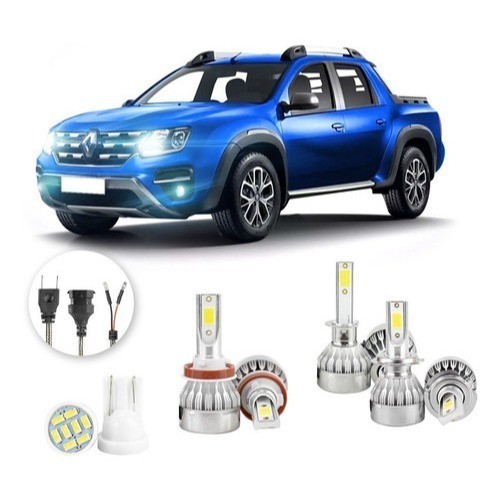 Lâmpadas Ultra Led Renault Duster Oroch 20000lm Alto Baixo e Milha + Pingo Led em Oferta na Shopee