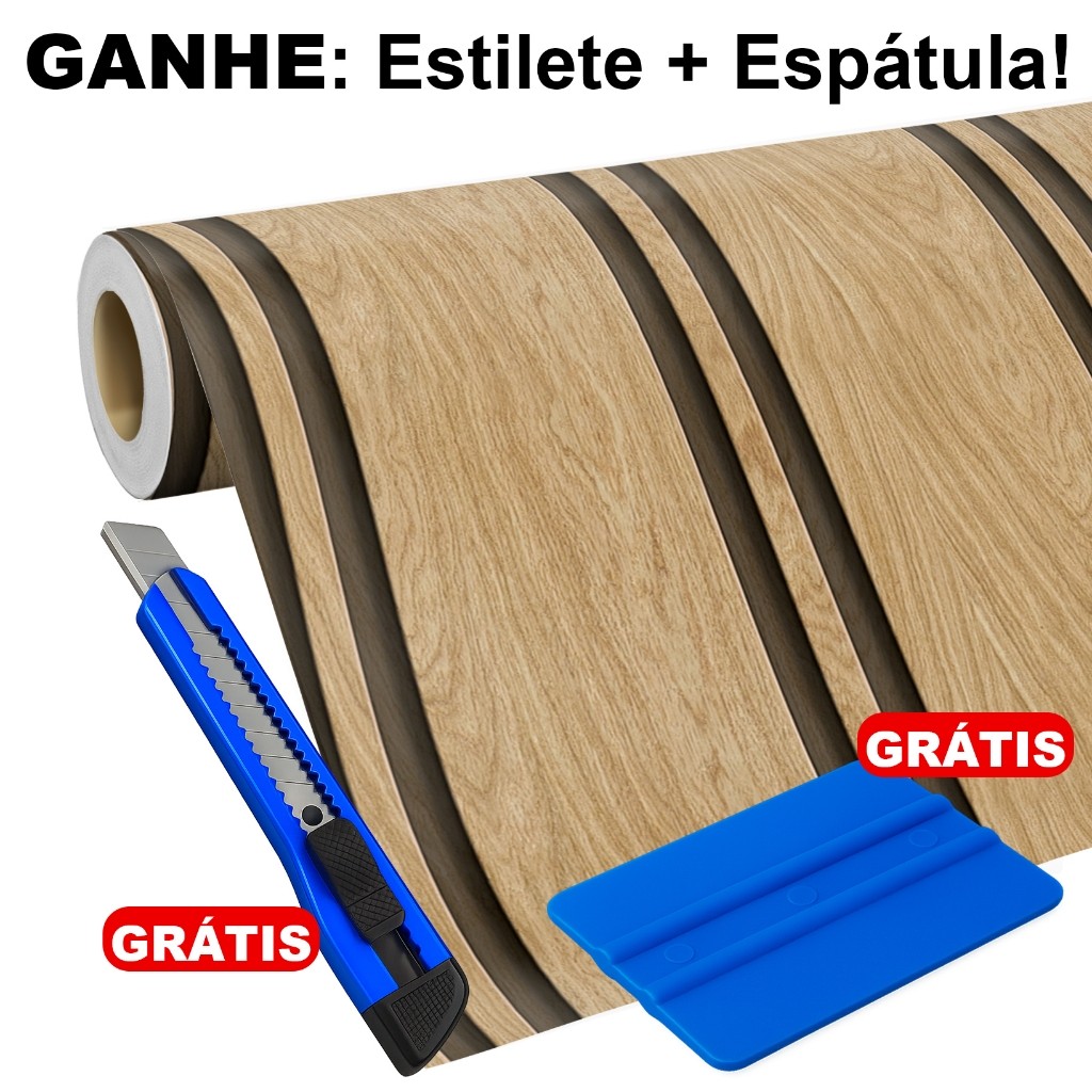 Papel de Parede Adesivo Ripado Ripas Elegance Madeira Marrom 5 Metros Lavável 3D Sala