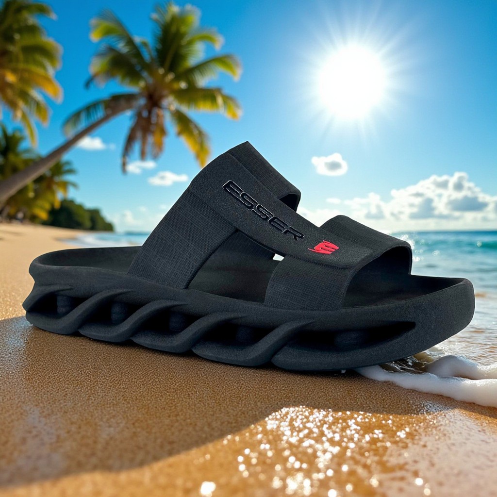 Chinelo Preto Nuvem Masculino Slide Sola Anatômica Super Leve Macio Flexível Confortável Sandália