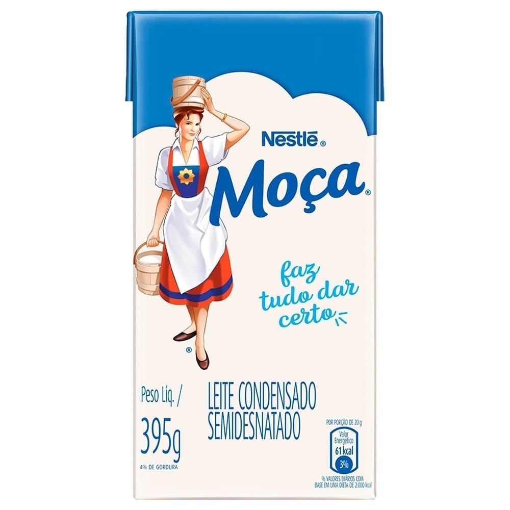 Leite Condensado Moça Semidesnatado 395g - Embalagem com 27 Unidades em Oferta na Shopee