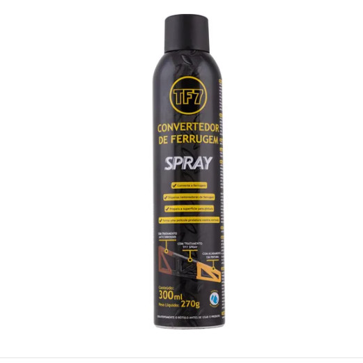 Convertedor de Ferrugem Spray Protetora Anticorrosivo TF7 300ml