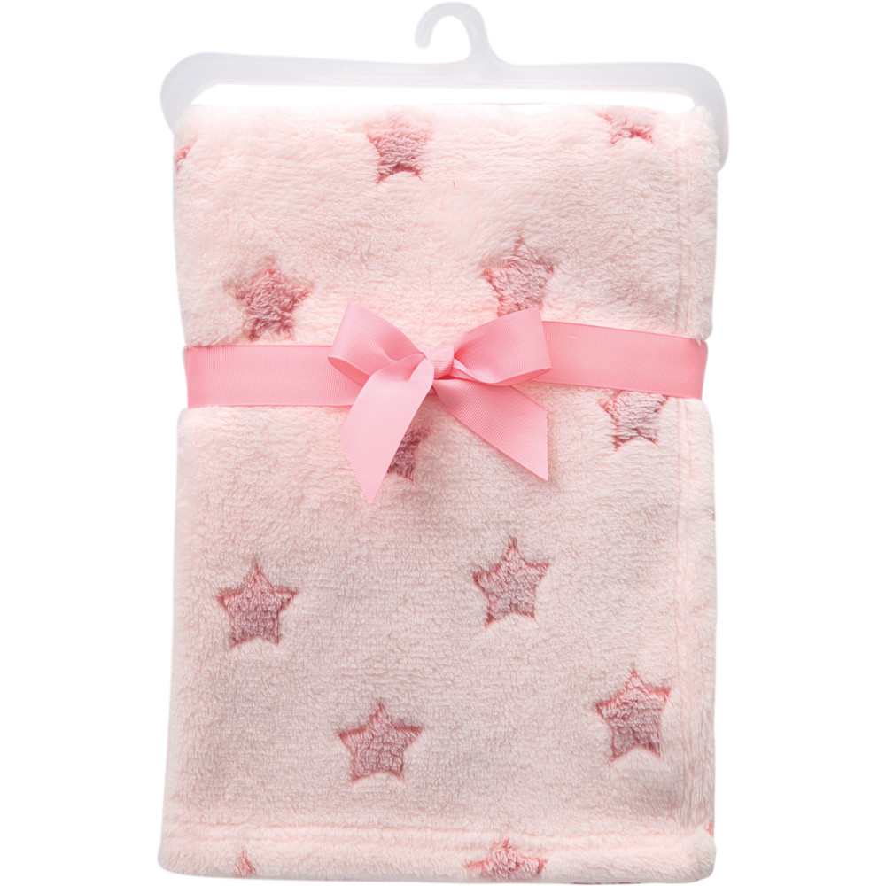 Mantinha Bebê Menina Buba Estrelinhas Rosa Cobertor Leve Macio Soninho Bebe Buba