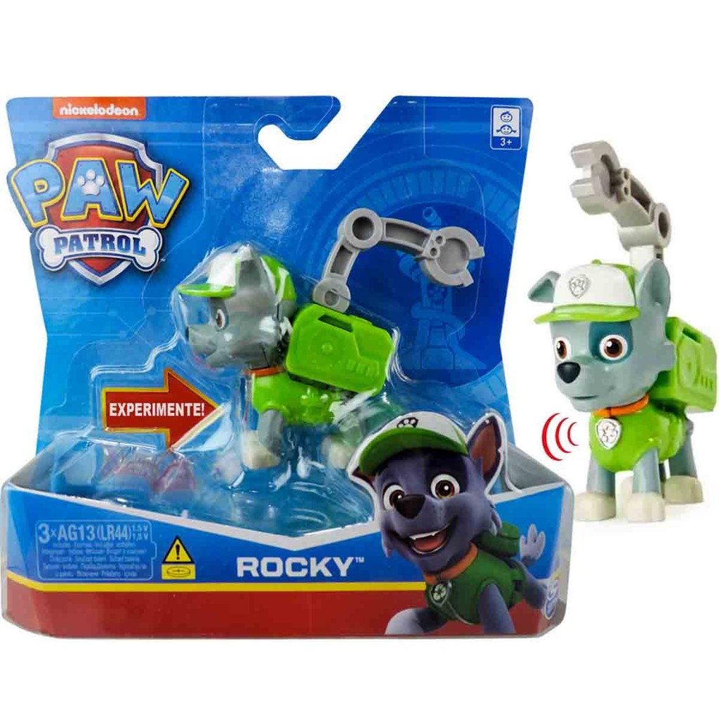 Patrulha Canina Mini Boneco Rocky com Som 8cm - Sunny 1469
