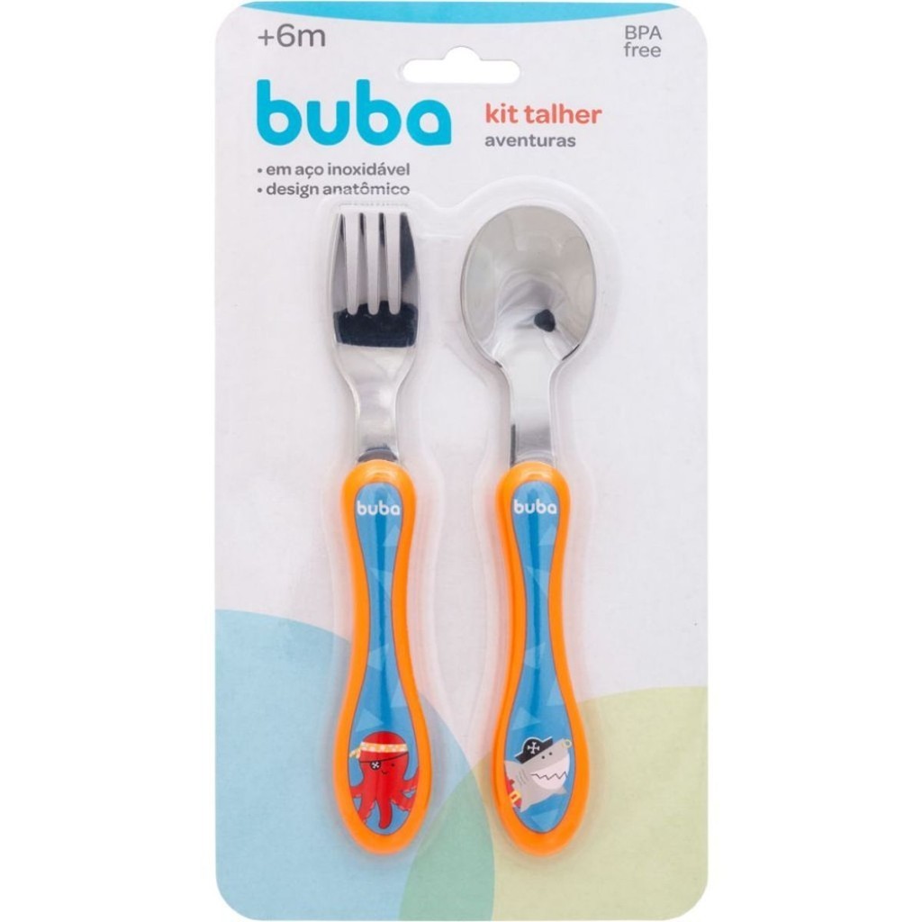 Conjunto Talheres Aventuras Colher E Garfo Pirata 16968 Buba em Oferta na Shopee