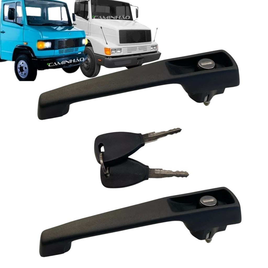 Jogo Par Maçaneta Externa Porta para Mercedes-Benz 709 / 710 / 1418 / 1618 / 1935 - Mesma Chave em Oferta na Shopee