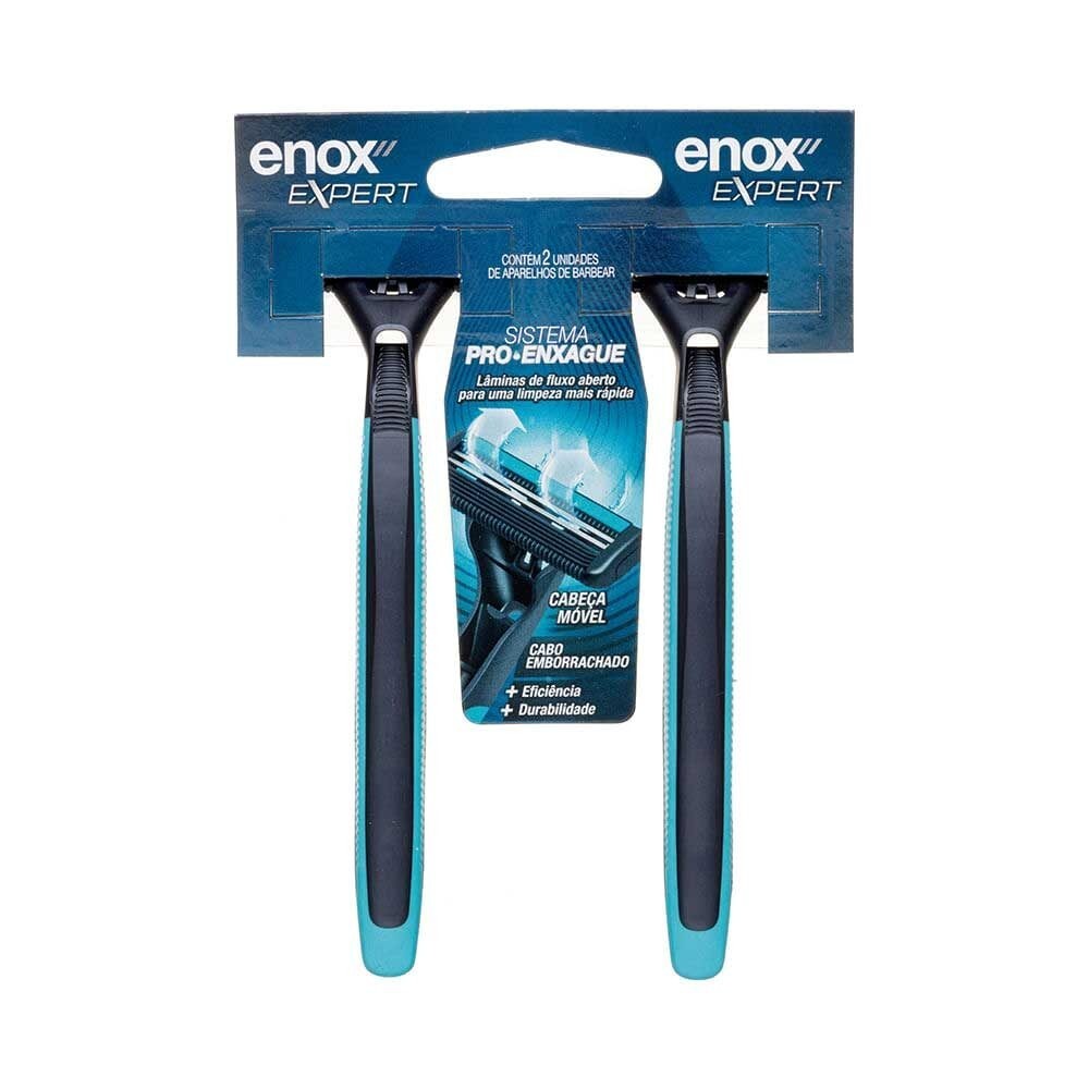 Kit 6 Aparelho de Barbear Descartável Barbeador 2 Lâminas Enox Expert