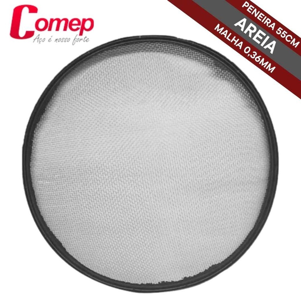 Peneira para Areia Malha de Aço Premium Aro Plástico Comep