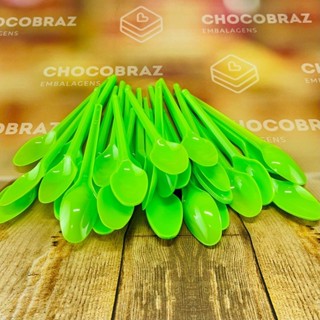 50~250 COLHER SOBREMESA PS VERDE LIMAO BELLO FESTAS em Oferta na Shopee