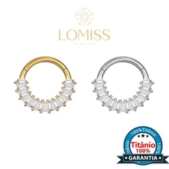 【Lomiss】Piercing Conch Septril Rook Conch Nariz Argola Titânio Segmento Articulado Zircônia