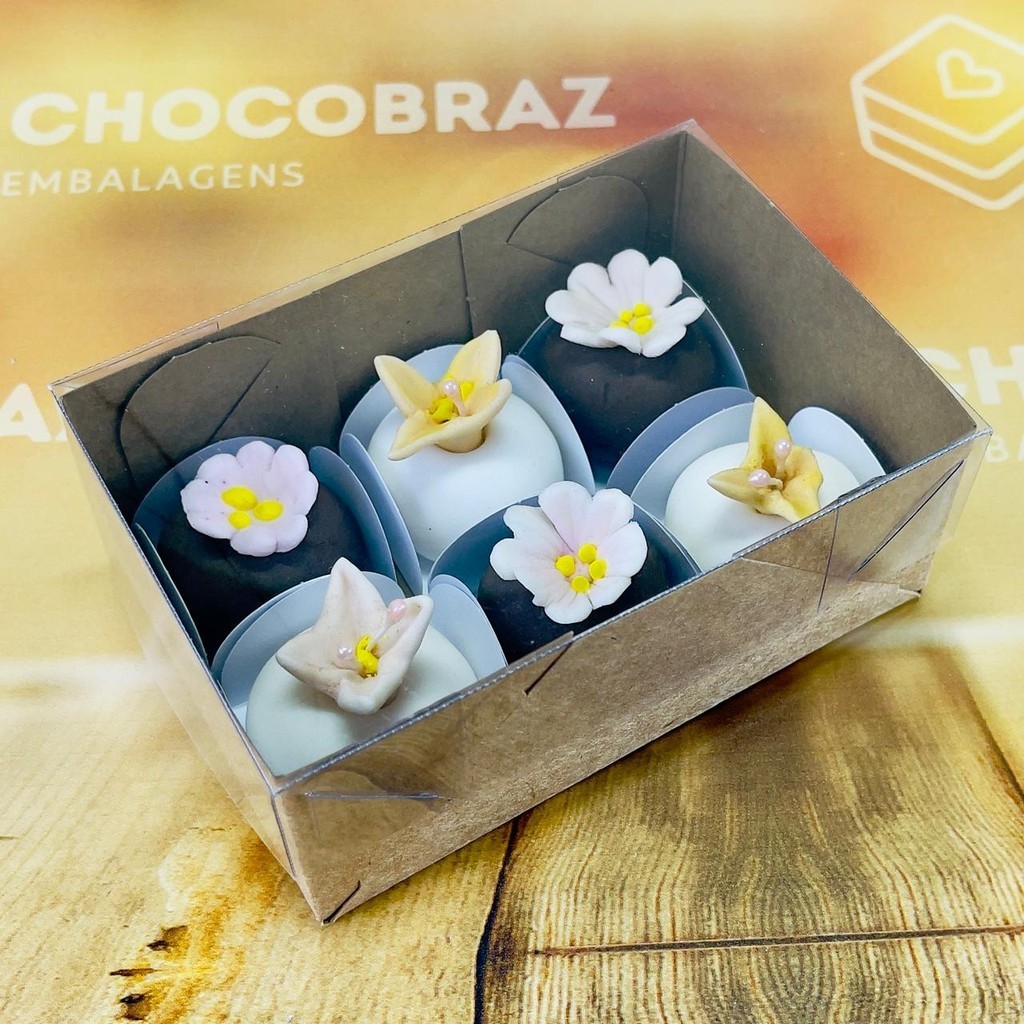 10~50 CAIXA COM VISOR KRAFT  (06 DOCES) 7x4x10,5 ID5043  (IDEIA) ESSENCIAL