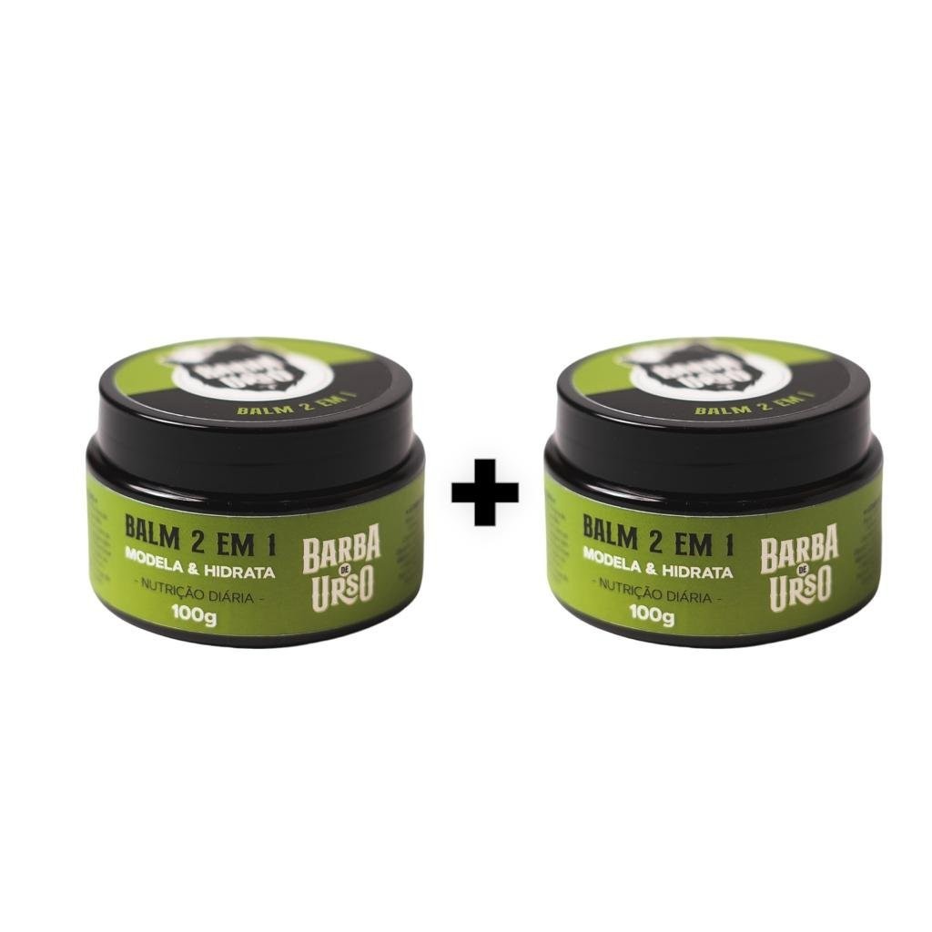 KIT 2 Balm 2 em 1 para Barba ALECRIM 100GR Barba de Urso