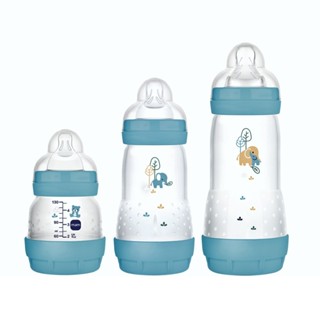 Kit com 3 Mamadeiras Easy Start 130/260/320ml Azul - MAM em Oferta na Shopee