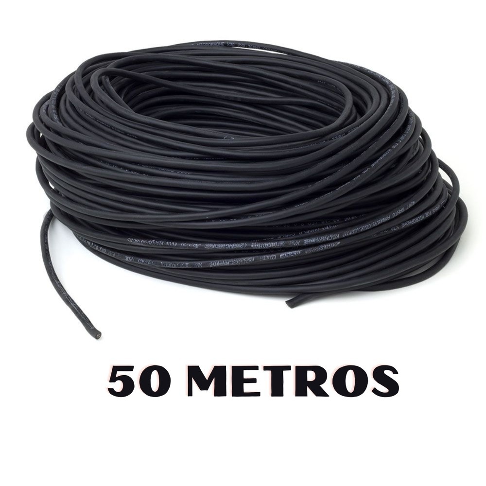 FIO CABO MICROFONE SANTO ANGELO X30 PRETO 50 METROS
