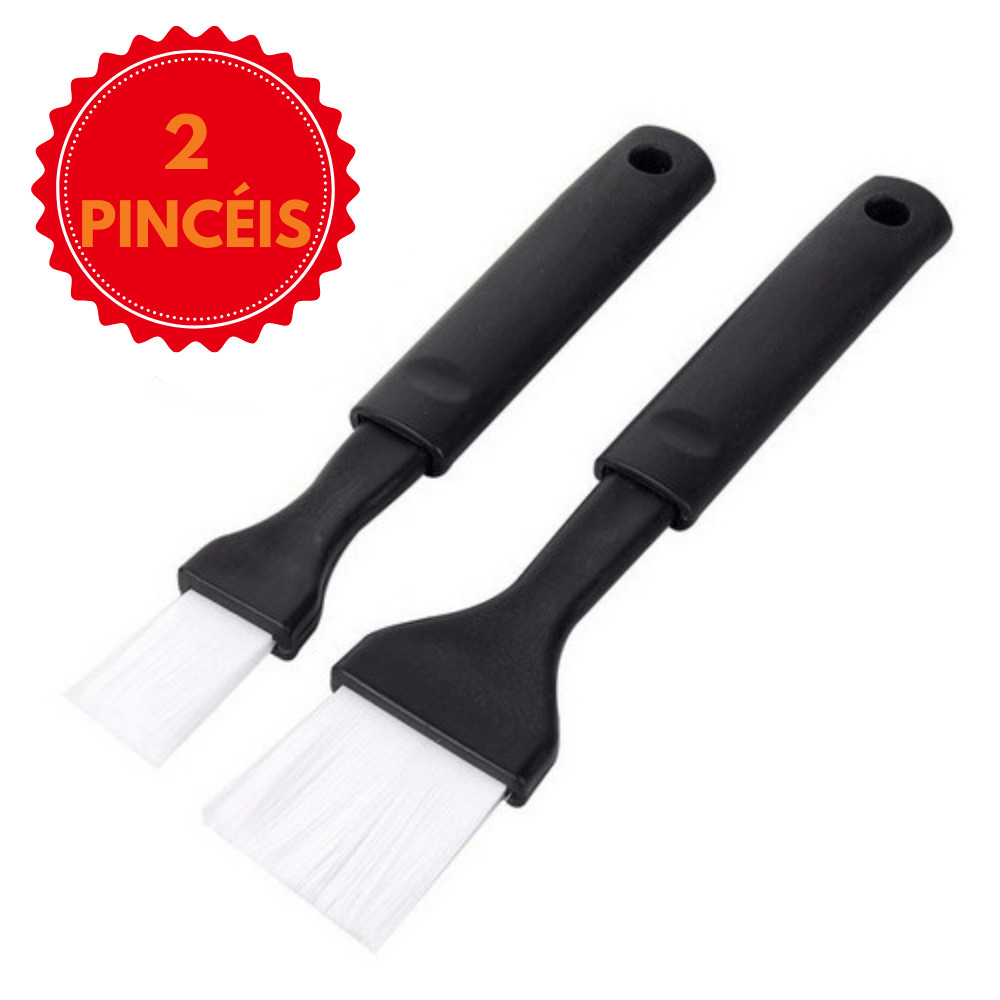 Kit 2 Peças Pincel Culinário para Cozinha Confeitaria e Churrasco Ideal para Untar Alimentos