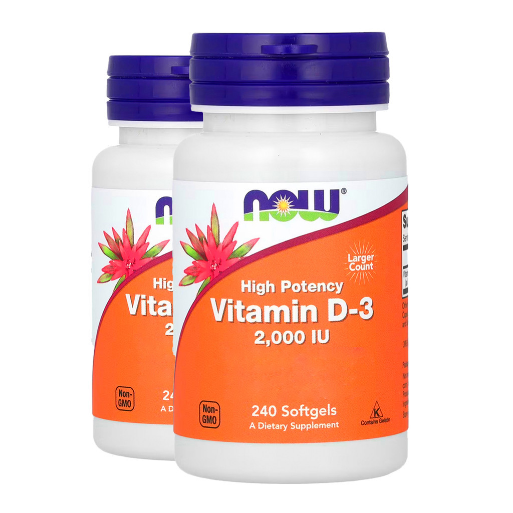 Kit 2x Vitamina D3 2000 IU Alta Potência Now Foods 240Sof Importado/Made in Usa em Oferta na Shopee