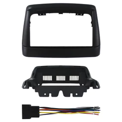 Kit Moldura Painel 7 Pol Doblo 2000 A 2021 2 Din Preto Chicote Som Padrão Japonês Chinês