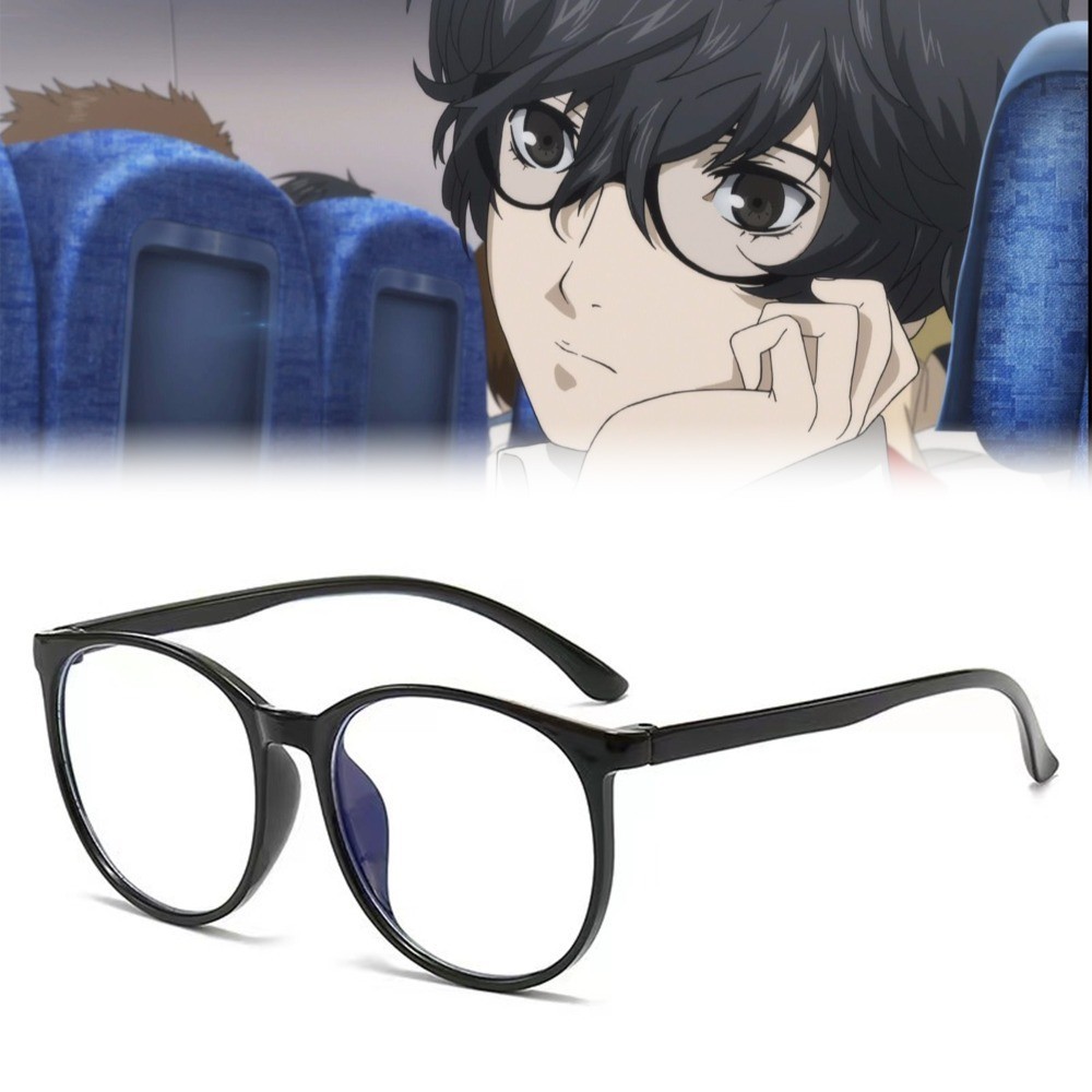 Anime Persona 5 Óculos Amamiya Ren JOKER Moldura Redonda Preta Eyewear Homem Mulher Moda Halloween Cosplay Acessório De em Oferta na Shopee
