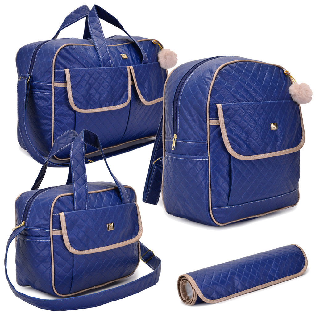 Bolsa Saída Bebê Kit Maternidade Forrada Impermeável Higiênica Multifuncional  4 Peças em Oferta na Shopee