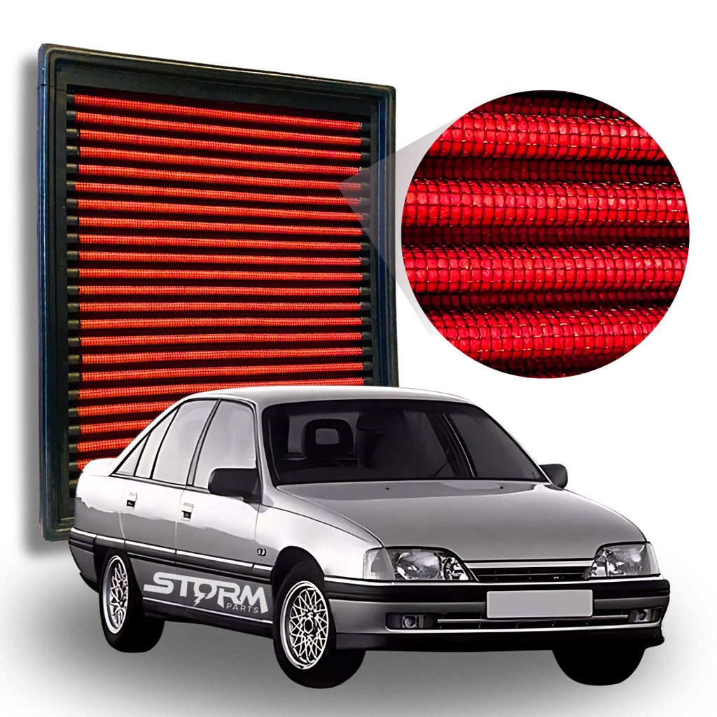 Filtro de Ar Esportivo Chevrolet Omega Motor 3.0 Ano 1992 1993 1994 GM Potencia Lavável reutilizável