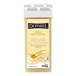 Cera Depilatória Roll-on Chocolate Branco Coco Depimiel 100g