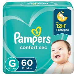 Fralda Pampers Confort Sec Super Tamanho G 60 un