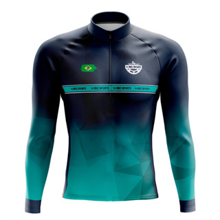 CAMISA CICLISMO MASCULINA MOUNTAIN BIKE MANGA LONGA PROTEÇÃO UV RKC SPORTS GEOMETRIC VERDE em Oferta na Shopee