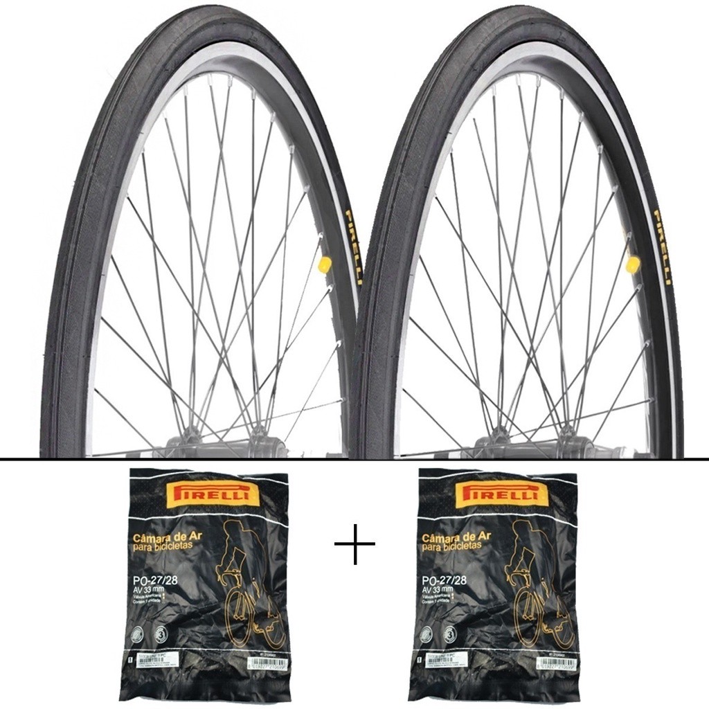 Par Pneu Pirelli 27x1.1/4 (32-630) Bike Caloi 10 + 2 Camaras em Oferta na Shopee