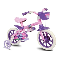 BICICLETA MENINA ARO 12 NATHOR CAT COM SELIM EM PU E RODINHAS
