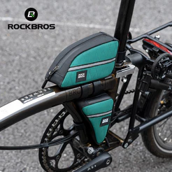 ROCKBROS Saco Triangular Dobrável De Bicicleta Portátil Conveniente De Armazenamento De Ferramentas Para Bicicletas Acessórios Dobráveis