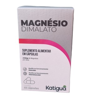 Magnésio Dimalato Di-magnésio Malato 60 Cáp Katiguá em Oferta na Shopee