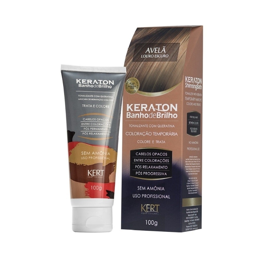 Banho De Brilho Keraton Louro Escuro Avelã 100gr - Beauty