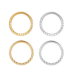 2PCS Kit Piercing Argola Aço Cirúrgico Segmento Articulado Detalhado | Helix, Septo, Rook, Conch, Nariz