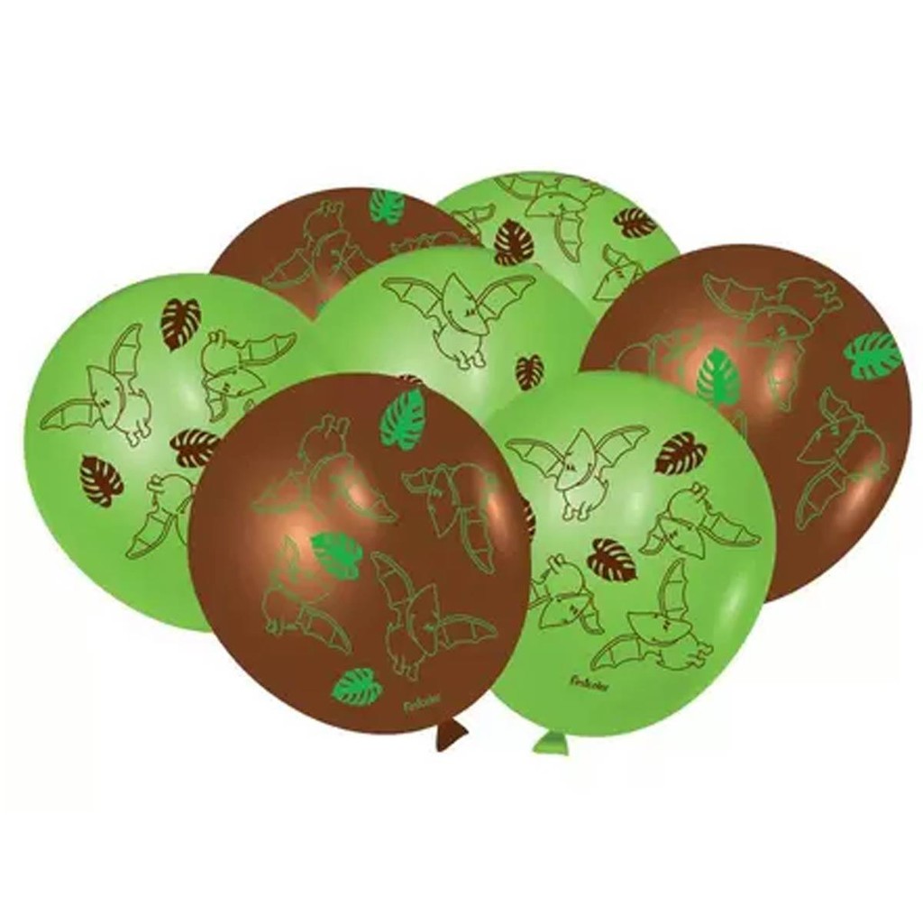25 Balão Aniversário Festa Personalizada Dinossauros N° 9